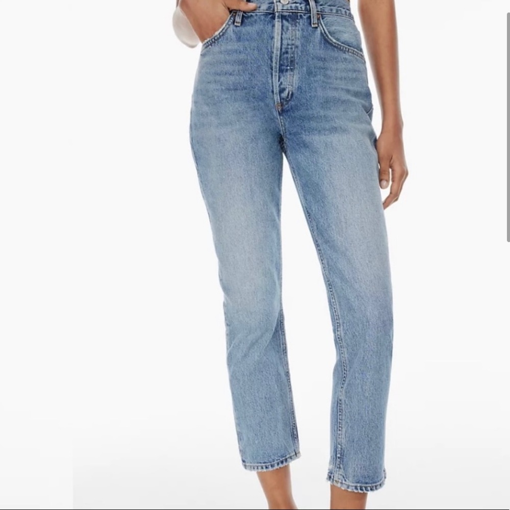 Agolde Riley endless wash high rise crop jeans